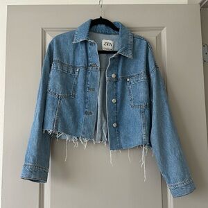 Zara | Denim Cropped Jacket